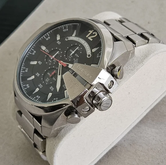 Diesel Men's Chronograph Mega Chief Stainless Steel Bracelet Watch - Picture 2 of 5